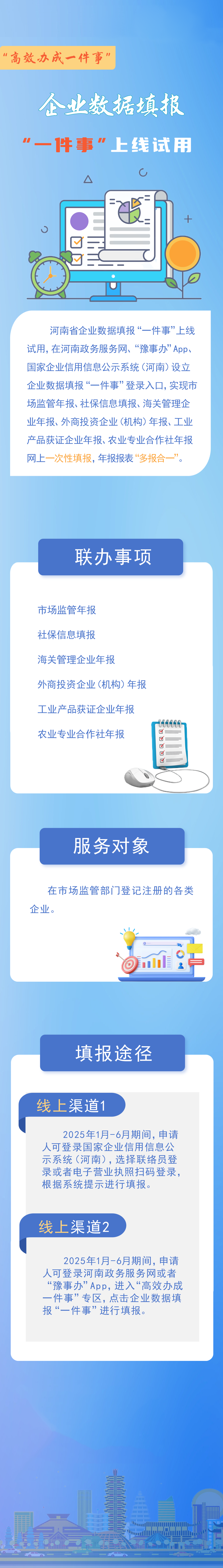 企业数据填报“一件事”上线试用